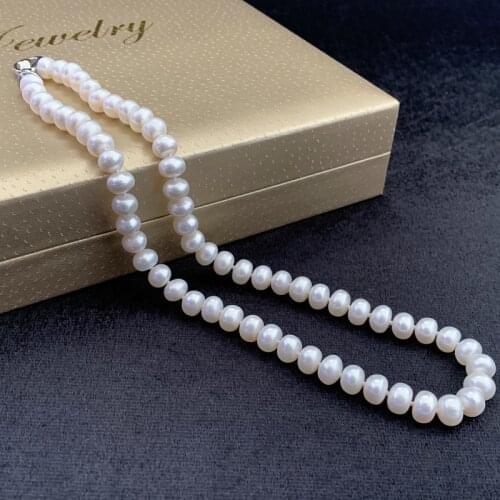 2021 Fashion Pearl Necklace 100% Natural Freshwater Pearl Jewelry For Women 925 Sterling SIlver Chokers Necklaces