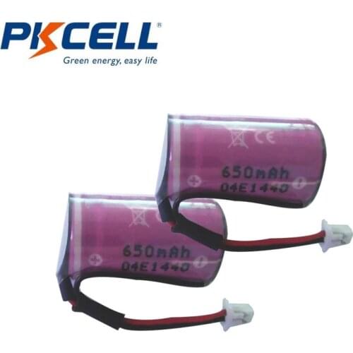 2Pcs PKCELL CR14250 3V 1/2AA Lithium Battery 650mah Ultimate Lithium For Water Meter