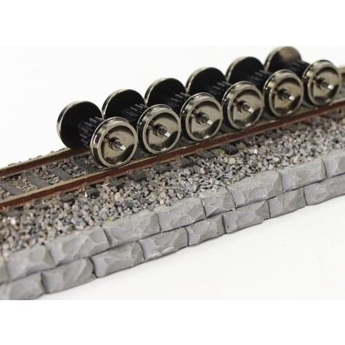 4pcs/8pcs HO Scale 38'' Metal Wheels for Model Trains 1:87 DC Wheels Railway Layout DIY Accessories HP1587