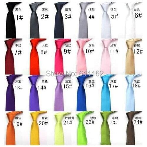 50pcs necktie gravatas de seda masculina mens regular sized neck ties imitate silk solid color plain wedding necktie