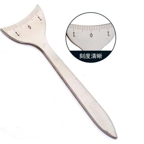 8.5CM stainless steel eye equipment scale measurement eyelids silkworm pen ruler Designer pad measuring instrument