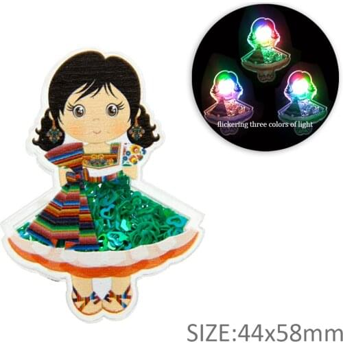 David accessories Transparent Girl Quicksand Shakers Acrylic Resin DIY Jewelry Making Hair Accessories Hair Bow,1Yc15464