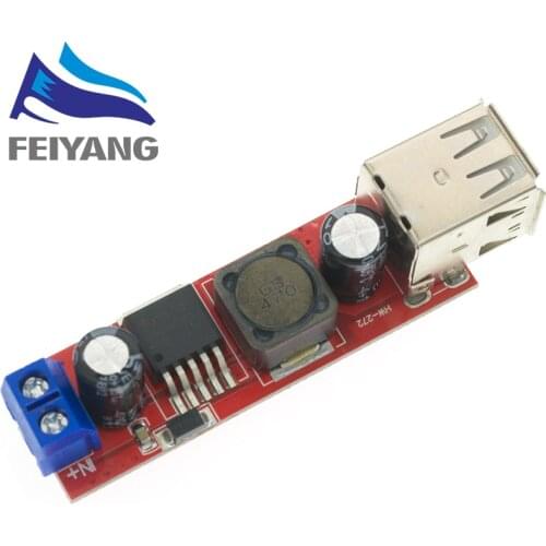 DC 6V-40V To 5V 3A Double USB Charge DC-DC Step Down Converter Module For Vehicle Car Charger LM2596 Dual Two USB