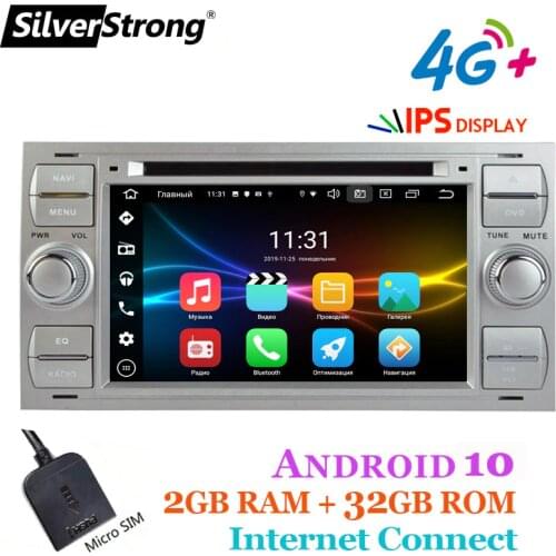 Best Radio 6686 CarPlay DSP CAR DVD for Ford Focus 1 Transit Galaxy Android10 2Din Radio 4G Optional 32GB ROM