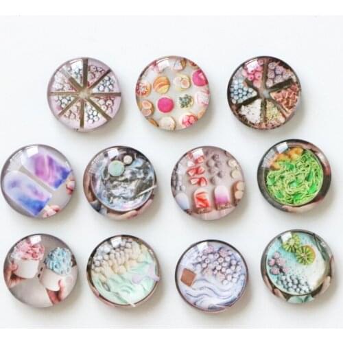 Free shipping (11pcs/lot)Round Crystal Glass Refrigerator magnet Kawaii Home/Kitchen Decoration Whiteboard Message Stickers