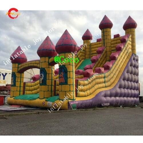 Free ship to sea port!6m-20ft high Commercial Bouncer giant Inflatable Slide,Cheap Inflatable bouncer castle slide N slip