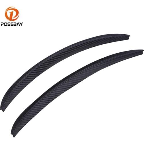 POSSBAY Car Imitation Carbon Fiber Fender Flare Wheel Lip Body Kit Universal Car Truck Mudguards Wheel Arch Extensions