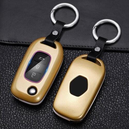 Carbon Fiber Car Key Case Cover For Renault Kadjar Megane QM5 QM6 Sandero Koleos Remote Key Protector Shell Fob Accessories