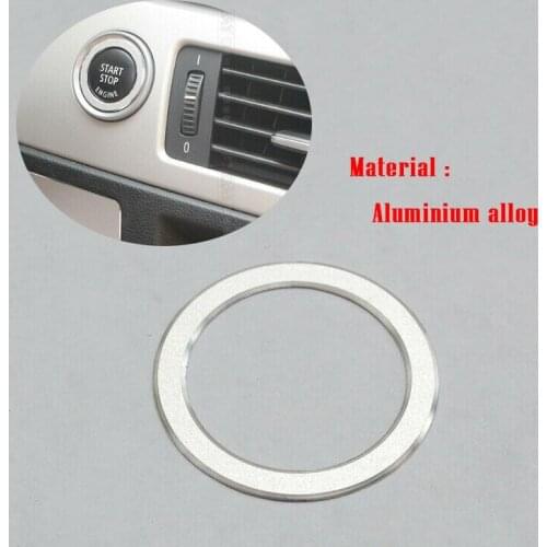 Car Switch Decoration Trim For BMW 3 Series E90 Silver Start/Stop Button Switch Trim Push