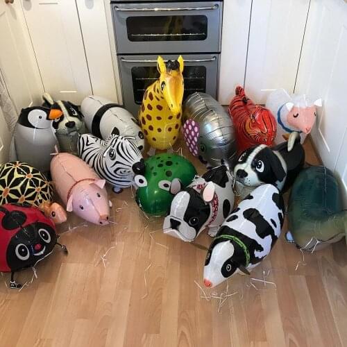 Kids Walking Animal balloons for birthday party toys Pets Foil Balloons Helium Globos animales dinosaur party supplies ballon