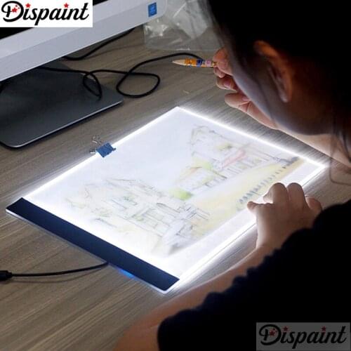 Dispaint Ultrathin 3.5mm A4 LED Light Tablet Pad Apply to EU/UK/AU/US/USB Plug Diamond Embroidery Diamond Painting Cross Stitch