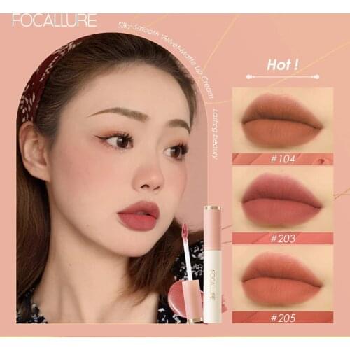 Focallure Newest Texture Velvet Matte Lipstick Tint Silky-Smooth Waterproof Lip Stick