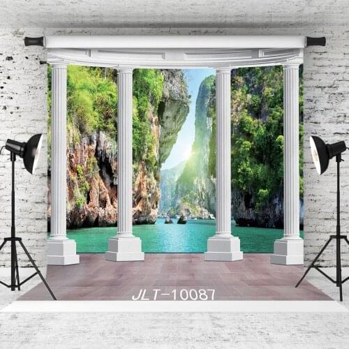 Stone Pillar Outlet Fall Mountain Photographic Background for Children Baby Shower Vinyl Cloth Backdrop Photocall Photo Studio