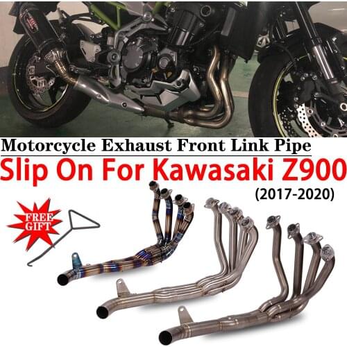 Slip on For Kawasaki Z900 2017-2020 System Motorcycle Exhaust Front Link Pipe Escape Moto Modified Motorcycle Muffler Motocross