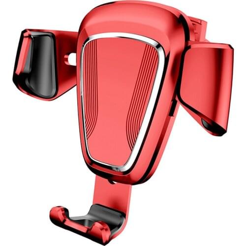 Gravity Car Mobile Phone Holder Red Air Vent GPS Stand for 4" to 6" Sumsung iPhone Xiaomi Huawei