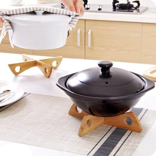Insulation Cross Bamboo Mat Table Anti-scalding Pot Mat Bamboo Mat Detachable Placemat Steaming Plate Holder