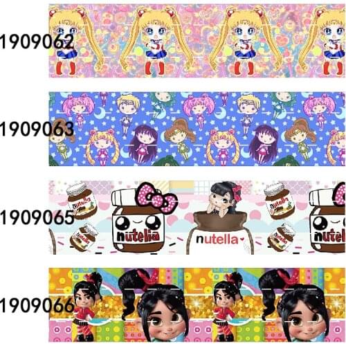 FLRARIBBONS 22mm 38mm 75mm cartoon character ribbon