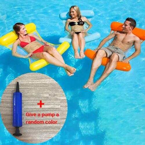 Summer Outdoor Water Hammock Recliner Inflatable Floating Swimming Mattress Sea Swimming Ring Pool Party Toy Lounge Bed