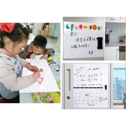 Magnetic Soft Whiteboard Refrigerator Sticker Erasable Memo Message Board Remind P9YA