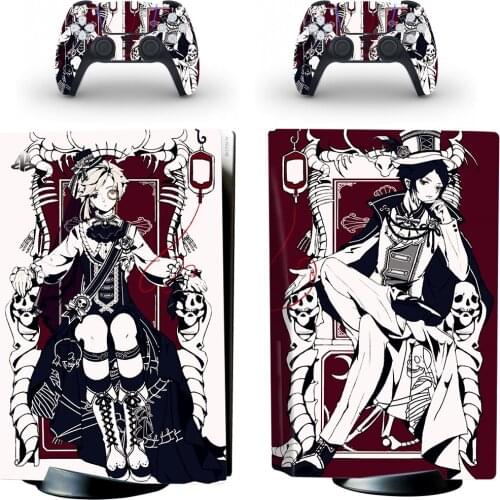 Anime Bungo Stray Dogs PS5 Disc Skin Sticker for Playstation 5 Console & 2 Controllers Decal Vinyl Protective Disk Skins
