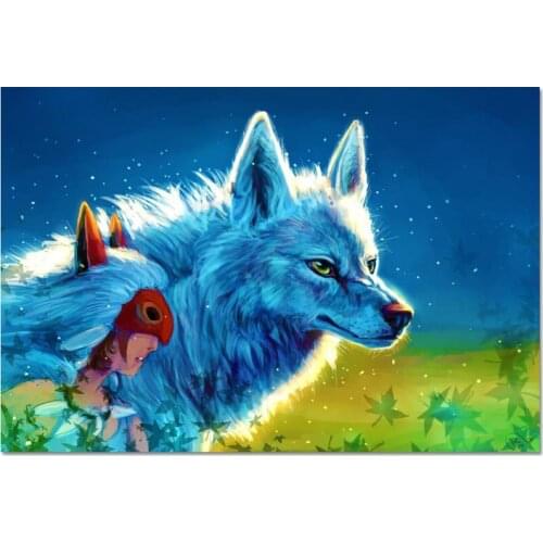 New Arrival Custom Princess Mononoke Poster Home Decoration Fashion Silk Fabric Wall Poster Customize Poster 30X45cm27X40cm
