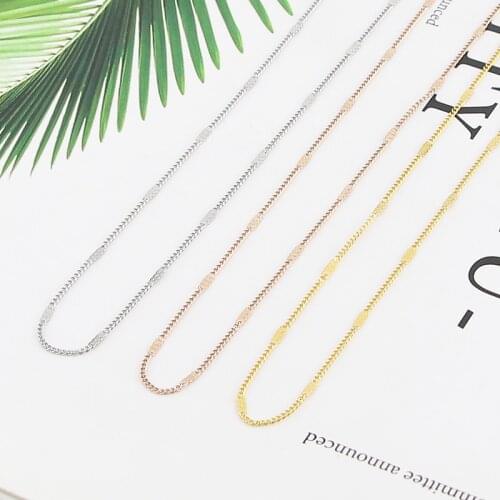 New Office/career Womens Simple Jiezi Beating Flat Necklace Stainless Steel Women Jewelry Love Gift Wholesale N-22