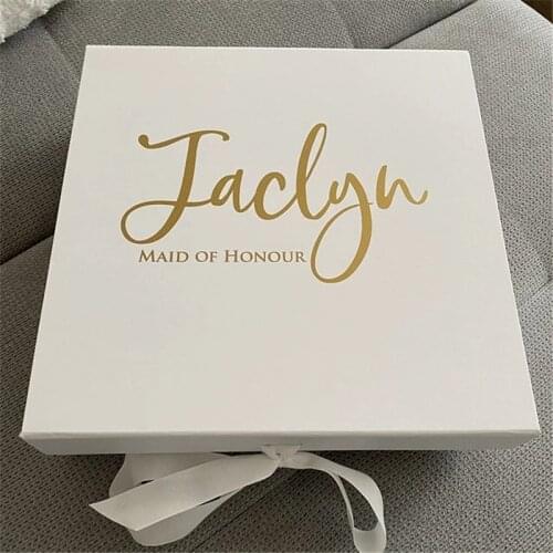 Personalised Wedding Gift Box Bridal Party Gift Custom Present Box Maid of Honour Personalized Bridesmaid Gift Box Souvenir Box