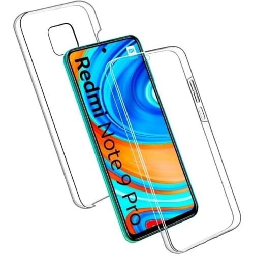 Redmi Note 10S 9S 9 Pro 9T 9AT 9C Double Crystal Case On Xiaomi Mi 10T Lite 5G Note10 360 Full Cover POCO F3 M3 X3 NFC F2 PC+TPU