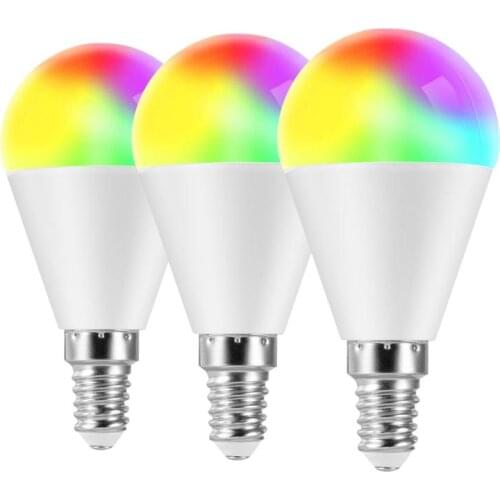Smart E27 E26 E14 B22 LED Light Bulb WiFi Voice Control RGB Energy Saving Dimming LED Bulb Multicolor Smart Blub 6W Indoor Bulb