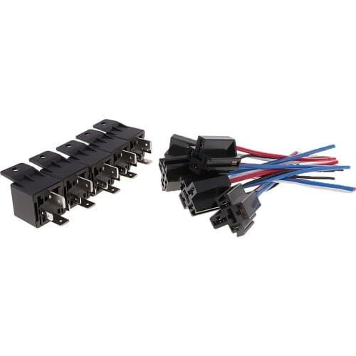 SPDT Relay 80Amp DC12V Automotive 4x Pin 4x Wire Car Part 5pcs