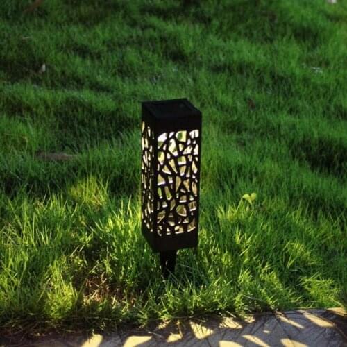 Outdoor waterproof solar light hollow creative warm LED light induction lawn garden LED light