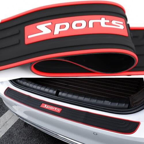 90CM Universal Car Trunk Door Sill Protector Rubber Strip Sticker Auto Rear Bumper Guard Scratch Protection Bar Black Styling