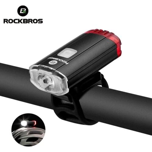 ROCKBROS Bike Light 100 Lm Bicycle Front Rear Light Lamp USB Charging Flashlight Bicycle Lantern Headlight Bicycle Accessories