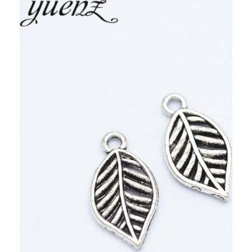 YuenZ 20pcs Leaves Pendant Charms Antique silver color Leaf Charms Jewelry Diy Tree Leaf Charms For Bracelet Making 20*10mm Q368