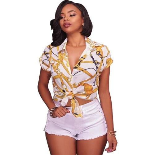 2019 Spring Women Elegant Party Loose Button Shirt Turn-down Collar Female Leopard Print Knot Front Long Sleeve