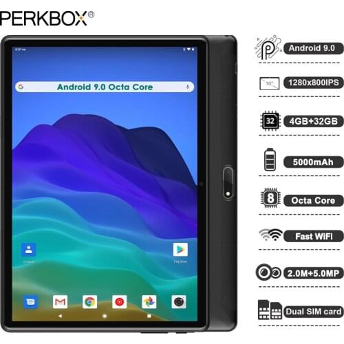 2020 perkbox 10 inch Octa Core tablet wifi Android 9.0 4GB RAM 32GB 1280x800 HD Screen 5.0MP Cameras 4G LTE Phone tablet pc