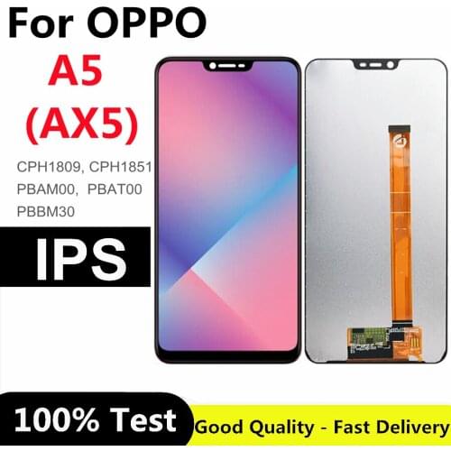 6.2" For OPPO A5 AX5 LCD CPH1809 CPH1851 PBAM00 PBAT00 PBBM30 Display Touch Screen Digitizer Assembly ax5 lcd