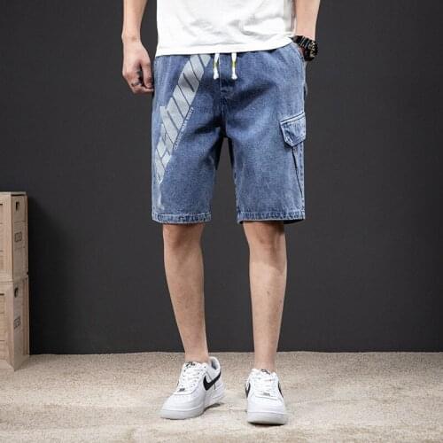 8XL Denim Shorts Loose Size Medium Pants 2021 Fashion Brand Mens Summer Student Casual Pant Jeans Men Clothes Hip Hop Streetwear