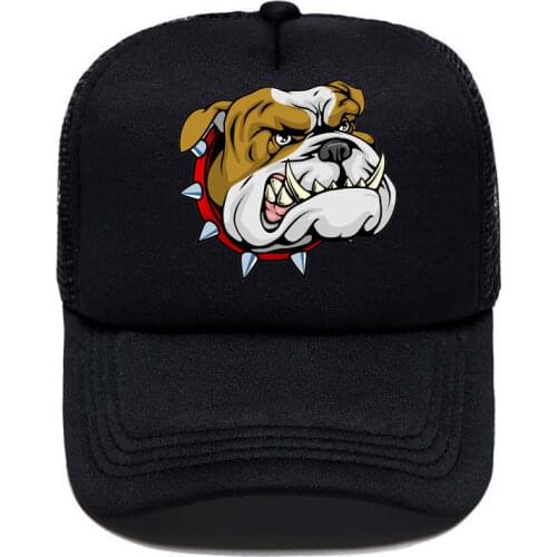 2020 New bully bulldog funny Print Baseball Cap Casual Men Women Parent-child Hats Mesh Visor Outdoor Adjustable Sun Hat