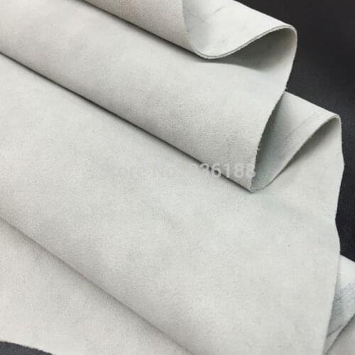 Beige Genuine Split Cow Suede Leather Fabric for DIY/Shoes/Boot/Handbag,Free Shipping