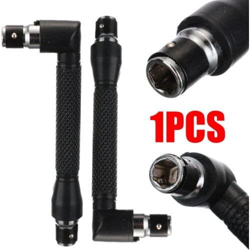 Black 1/4" L-shaped Hex Screwdriver 90 Degree Dual Head Screwdriver Bits Key Utility 6.35mm Wrench Tool For Routine