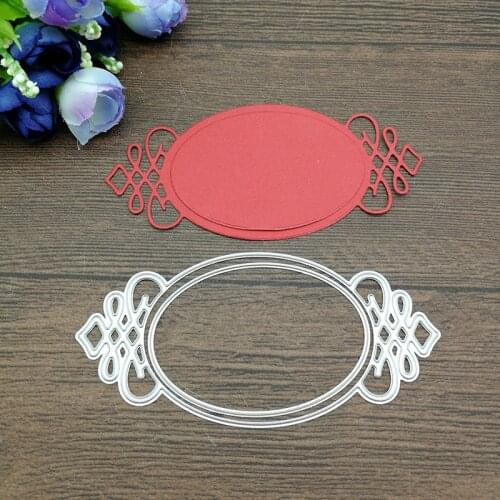 Ornate Label Metal Cutting Dies Stencil Scrapbooking Photo Album Card Paper Embossing Craft DIY