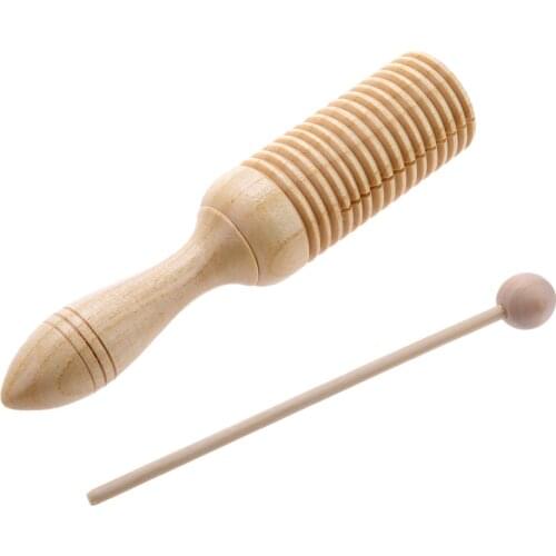 Wooden Crow Sounder Ailanthus Kid Children Musical Toy Percussion Instrument