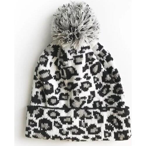 KENSHELLEY Hot Selling Beanie Fashion Daily Life Accessaries Beanie Cheetah Leopard Pattern Print Knitting Beanies