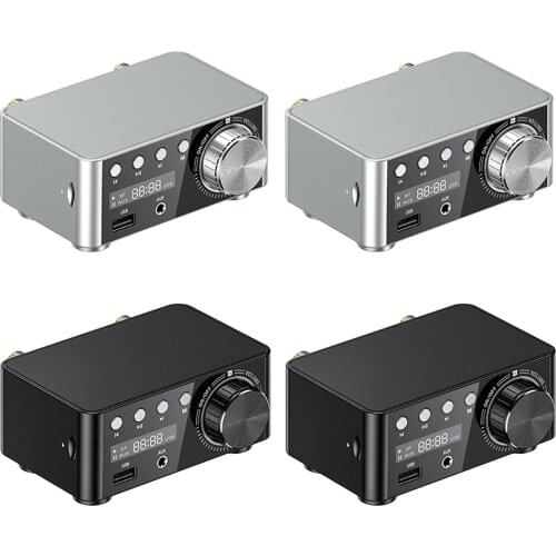 HIFI Bluetooth 5.0 Digital Power Audio Amplifier Board 50WX2 Stereo AMP Amplificador Home Theater USB TF Card Music Player