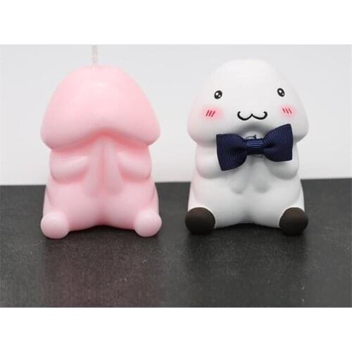 Cute Tin Ding Silicone Candle Mold DIY Aromatherapy Plaster Making Mould Handmade Soap Gypsum Decoration Fondant Cake Molds