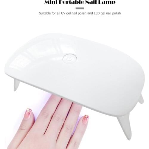 Mini 6W Nail Dryer Machine Portable 6 LED UV Manicure Lamp Nails USB Cable Home Use Nail Lamp for Drying Nails