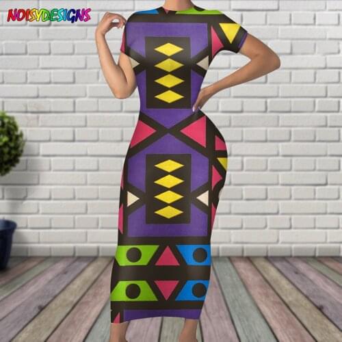 NOISYDESIGNS 2021 Summer Womans Dress Angolan Ankara African Print Long Dress Casual Beach Dresses For Women 2021 Personality