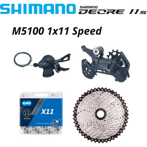 Shimano Deore M5100 1x11 Speed derailleurs Groupset 11 speed right shift lever RD KMC CN Chain CS sunshine cassette 46T 50T 52T