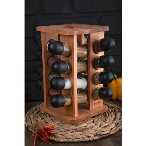 Moving Stand Seasoning Salt Pepper jar Set 16 jar